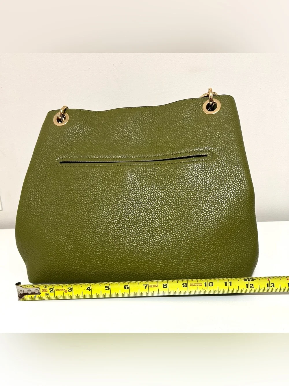Michael Kors Olive Green Pebbled Leather Hobo Shoulder Bag
